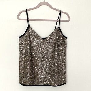 Evening Sequined Metallic Color Top Size S Mando Suite